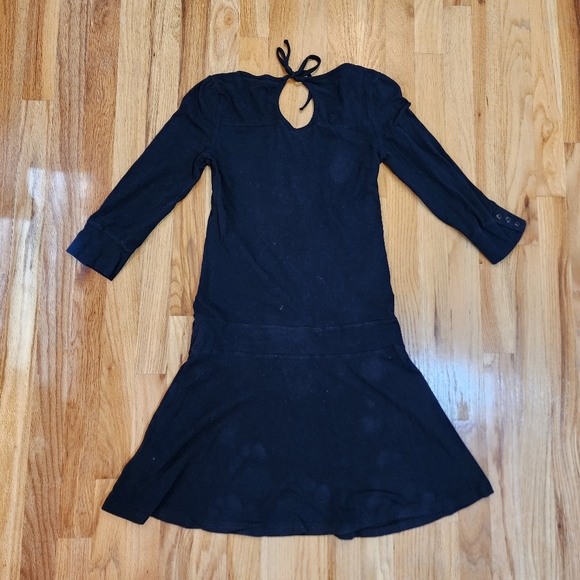 Divided by H&M Black casual flare dress 3/4 puff sleeves size 8 cotton blend - Picture 10 of 13